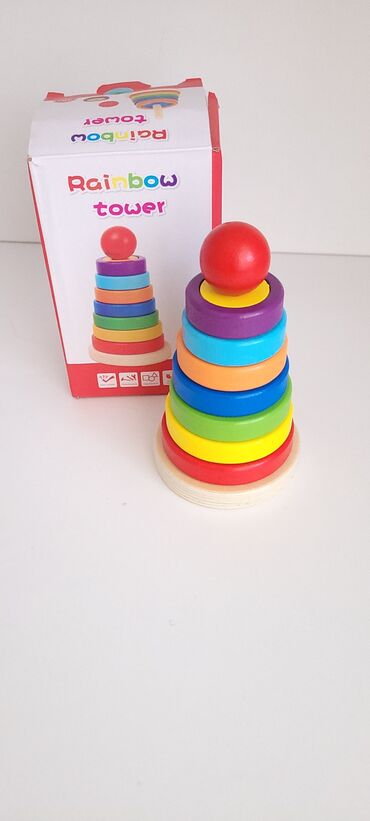 развивающие игрушки для детей 3 лет: 🌈 Игра " Пирамида сортер 2в1" 🛍 Цена: 500 сом 🧡 В наборе: - 1