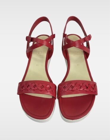 Туфли: Ecco красные кожаные босоножки 
Новые
Размер: 40
Цена окончательная