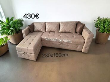 Ugaone garniture: Ugaona garnitura – Nameštaj Rilex - Dimenzije: 230 x 160 cm - Cena — 10