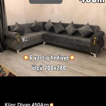 Divanlar: Künc divan, Yeni, Açılan, Bazalı, Vеlur parça, Pulsuz çatdırılma — 7