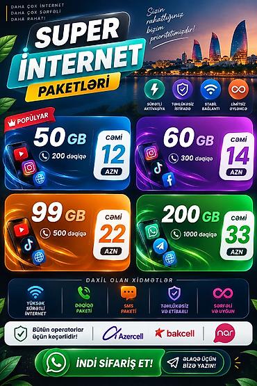 modem azercell: Super İnternet Paketləri - Sürətli aktivasiya, təhlükəsiz istifadə — 1
