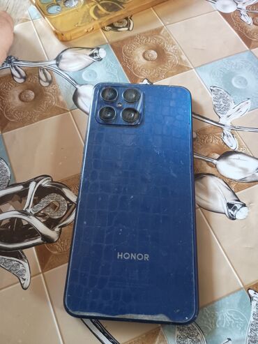 телефон fly tech 4: Honor X8 5G, 128 GB, rəng - Göy, Barmaq izi