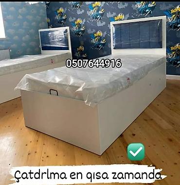Çarpayılar: Yeni, Təknəfərlik çarpayı, Bazasız, Matras ilə, Siyirməsiz, Azərbaycan — 2