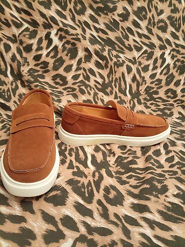 kisi lofer: Kişi loafer ayaqqabıları - Material: süet üstlük, hamar tekstura - — 1
