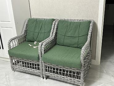 mebel sifarisi: İşlənmiş, 2 kreslo, Divan, Həsir toxunuşlu — 2
