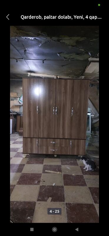 Dolablar: Yeni, Açılan, 4 qapılı Düz dolab, Qarderob, paltar dolabı, Azərbaycan — 2