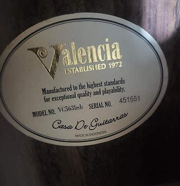 valencia gitara: Valencia klassik gitara – model VC563BSB Qiymet 130 azn. - Brend — 4