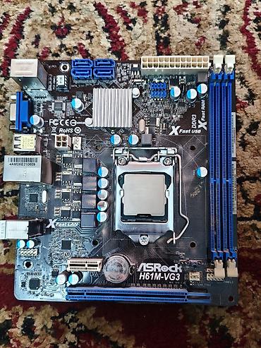 1 кд: Материнская плата ASRock H61M-VG3 (rev. 0.x), форм‑фактор microATX — 1