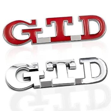 Auto delovi, gume i tjuning: Samolepljiv znak GTD VW - metalni. Samolepljiv znak GTD. ✨ U ponudi — 1