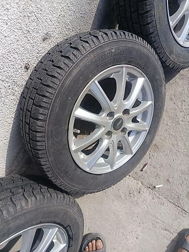 Дисктер: Дөңгөлөктөр монтажда 175 / 65 / R 14, Кыш, Колдонулган, Комплект, Жеңил унаалар, Куйма, тешиктери - 4 — 5