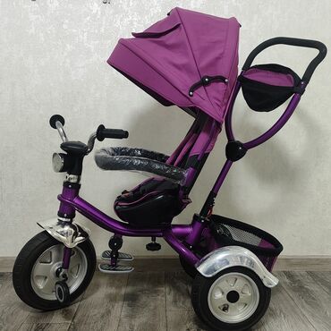четырёхколесный велосипед: Коляска, цвет - Розовый