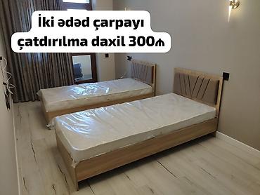 matras uzluyu: İki ədəd çarpayı satılır çatdırılma daxil cəmi 300₼. (1 ədədi — 1