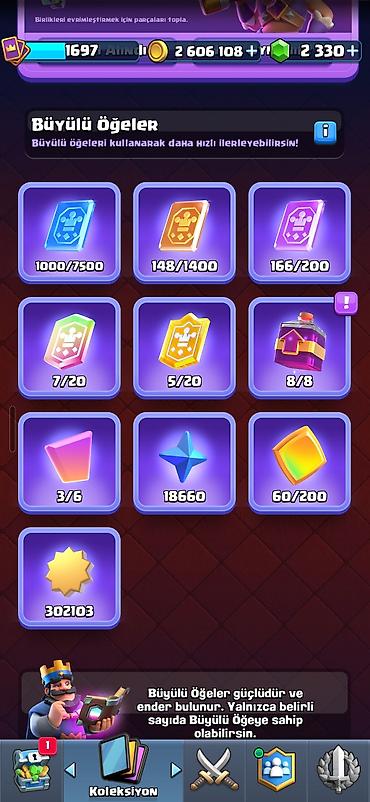 İncəsənət və kolleksiyalar: Clash royale hesabı. Hesabda 2 milyon altın və 2 min elmas var — 9