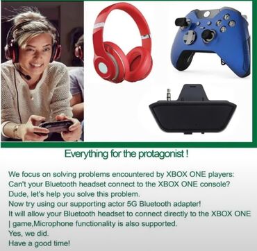 Xbox One: Адаптер для беспроводной гарнитуры передатчик Bluetooth-совместим с