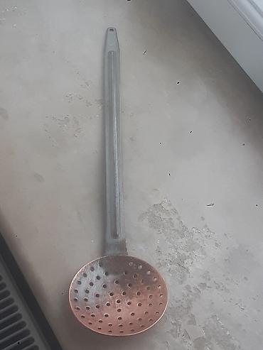 sap: Mətbəx süzgəc qaşığı – “Miluplum” damğalı - Material: Mis gövdə və — 1