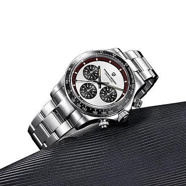 Ručni satovi: PAGANI DESIGN PD-1676 -40mm- Bela -Rolex Daytona Paul Newman Potpuno — 5