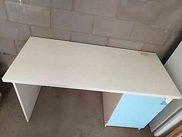 table study: Офисный стол, Новый, Нерегулируемый, цвет - Белый, Прямоугольный, ЛДСП — 2