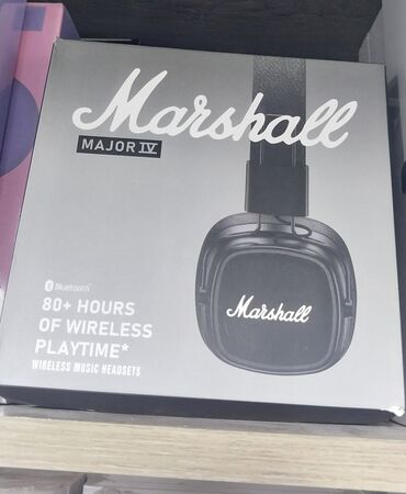 nauşnik qiymətləri: Simsiz (Bluetooth) Yeni Qulaqcıqlar Marshall, rəng - Qara