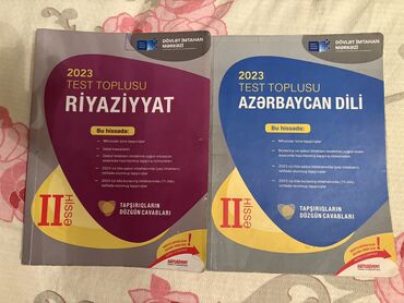 Тесты: 2-ci əl kitablar təzə vəziyyətdədir
Qiyməti-2 si götürülsə 1i 4 azn-ə