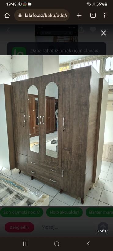 Dolablar: Yeni, Açılan, 4 qapılı Düz dolab, Dolab-asılqan, Türkiyə — 18