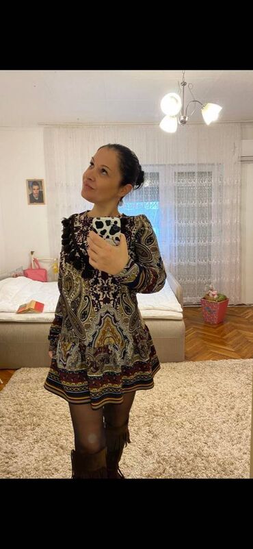 Haljine: PS Fashion M, bоја - Braon, Dugih rukava — 4