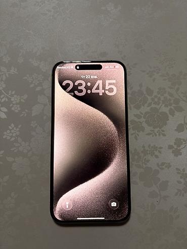 Apple iPhone: IPhone 15 Pro Max, Б/у, 256 ГБ, Natural Titanium, Защитное стекло, 80 % — 1