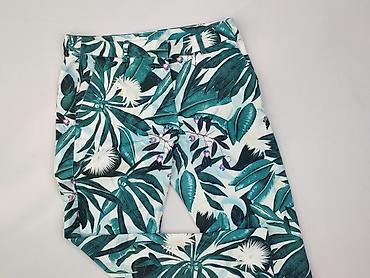 flared jeans biale: H&M, Spodnie materiałowe damskie, rozmiar L — 1