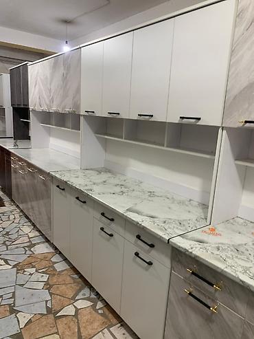 Кухонные гарнитуры: Кухонный гарнитур, Новый, цвет - Серый, ДСП, Бесплатная доставка — 19