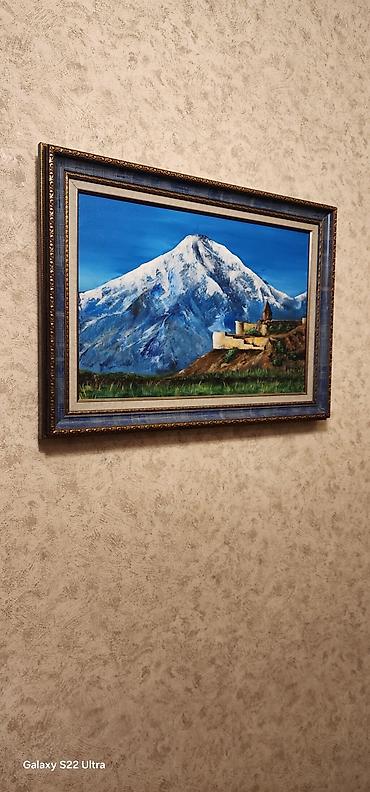 Şəkillər, tablolar: Yağlı boya tablo – Ağrıdağ mənzərəsi - Texnika: yağlı boya, kətan — 4