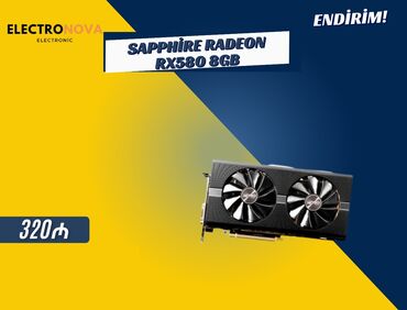 Qida blokları: Videokart Sapphire Radeon RX 580, 8 GB, Yeni