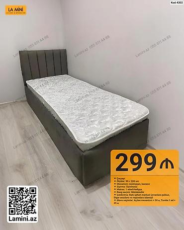 Ev və bağ: Tək nəfərlik çarpayı – Kod: 4302 - Ölçü: 90 × 200 sm - Mexanizm — 1