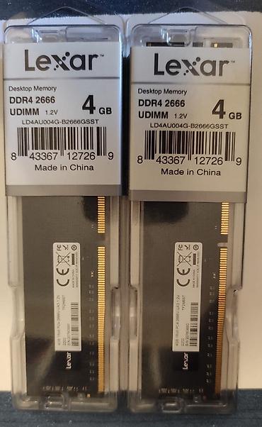 ddr4 8gb ram notebook: Operativ yaddaş (RAM) 4 GB, 2666 Mhz, DDR4, PC üçün, Yeni — 1
