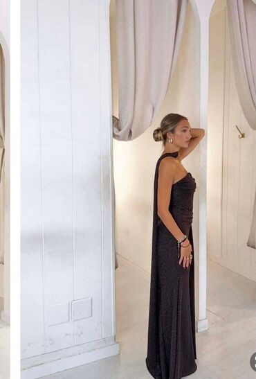 Haljine: Elegantna večernja haljina bez bretela sa šljokičastim efektom - — 6