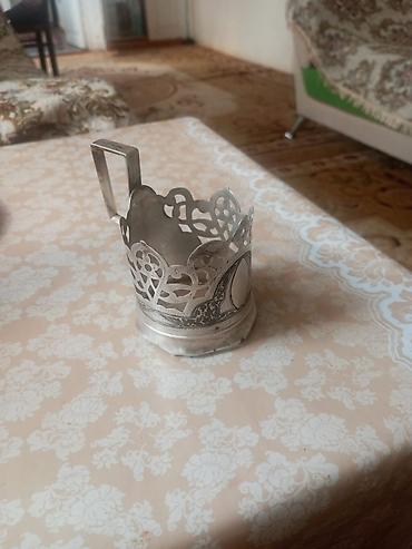 podstakan: Gümüş stəkanaltı (podstakanik) - Material: 875 əyarlı gümüş — 8