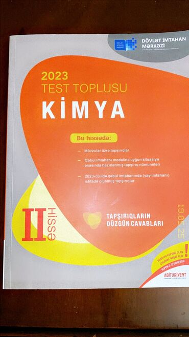 Testlər: Kimya Testlər 11-ci sinif, DİM, 2-ci hissə, 2023 il