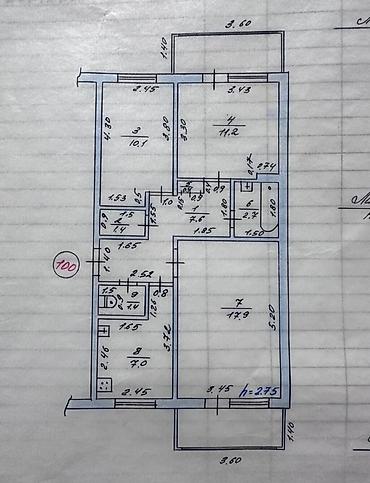 all group: 3 комнаты, 60 м², 105 серия, 5 этаж — 1