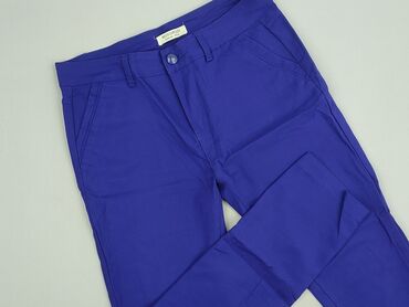 fioletowe jeansy damskie: Spodnie materiałowe damskie, rozmiar L