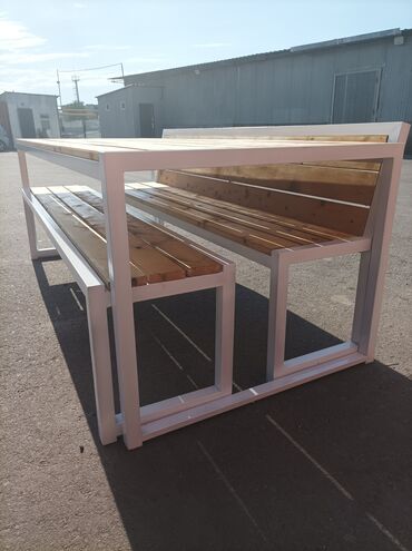 Столы для кафе: Мебель для сада. Скамейка. Садовый стол Уличный туалет. Летний душ — 26