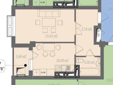 квартира поселения: 1 комната, 41 м², Элитка, 7 этаж, Евроремонт