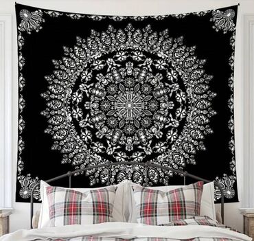 спортивный костюм м: Черный Гобелен с Мандалой | Декоративная Настенная Подвеска 1 шт