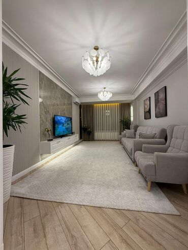 купить квартиру в рассрочку от застройщика: 3 бөлмө, 100 кв. м, Элитка, 8 кабат, Дизайнердик ремонт