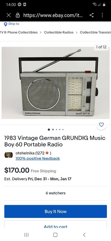 Zvučnici i stereo sistemi: Radion Gruding Muzic Boy 60. original stari model 1980 godine radion — 11