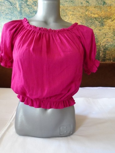 bluze crop top: S (EU 36), Jednobojni, bоја - Roze