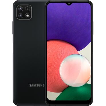 samsung teze: Samsung Galaxy A22, 128 GB, rəng - Qara, Sensor, Barmaq izi, İki sim kartlı
