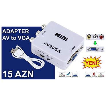 display: AV/RCA/Tülpan Adapterlər/Konverterlər (Çeviricilər) ⭐AV to VGA – 15 — 4