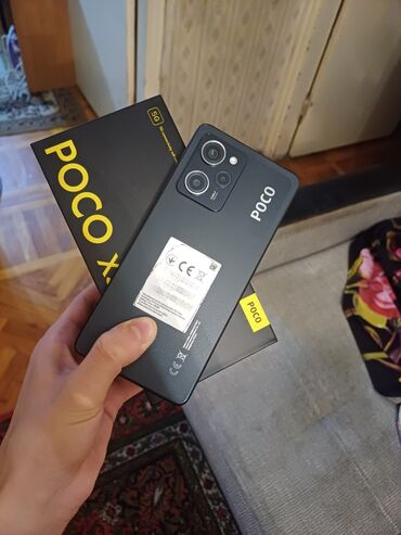 Bentley: Poco X5 Pro 5G, 256 GB, rəng - Qara, Zəmanət, Barmaq izi, Simsiz şarj