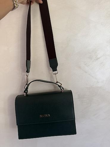 x88 pro x5m: MONA ženska torba – tamnozelena, elegantnog, čvrstog rectangularnog — 8