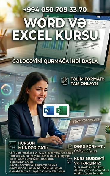 komputer dersleri: Kompüter kursu: Microsoft Office, Onlayn — 1