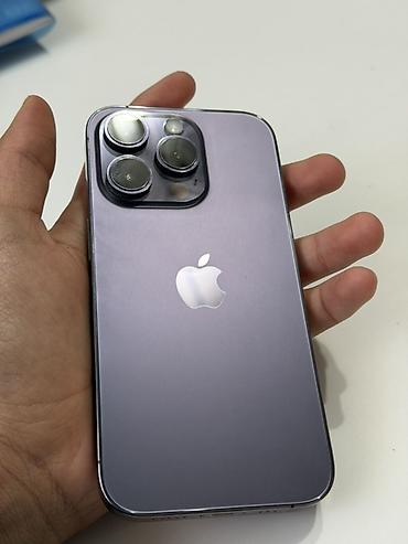 Apple iPhone: IPhone 14 Pro, Б/у, 256 ГБ, Deep Purple, Защитное стекло, Коробка, Чехол, 79 % — 3