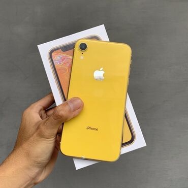 Apple iPhone: IPhone Xr, 64 GB, Sarı, Face ID, Sənədlərlə